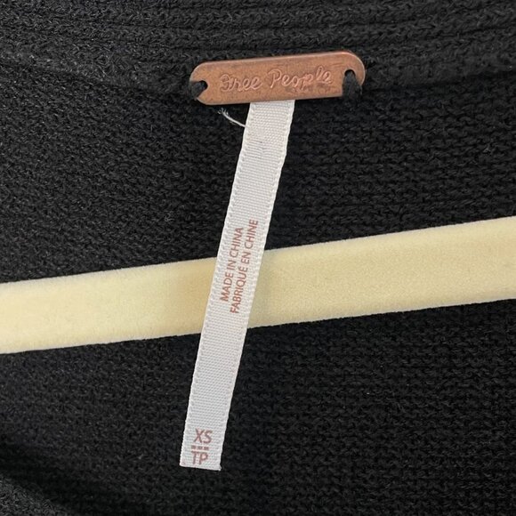 Free People Black V-Neck Sweater With Cross-Front Detail, XS - Picture 9 of 10